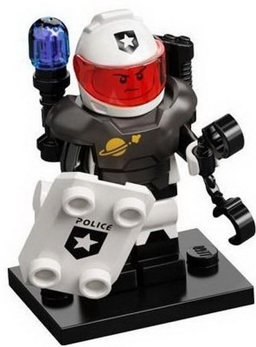 LEGO® Collectible Minifigure Series 21 – Space Police Guy set w/Stand & Acces (col21-10) Complete Set