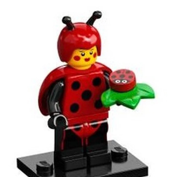LEGO® Collectible Minifigure Series 21 – col21-4 Ladybug Girl set w/Stand & Acces Complete Set with Stand & Accessories