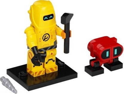 LEGO® Collectible Minifigure Series 22 – col22-1 Robot Repair Tech set w/Stand & Acces Complete Set with Stand & Accessories