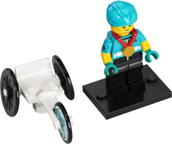 LEGO® Collectible Minifigure Series 22 – Wheelchair Racer Set (col22-12) Complete Set with Stand & Accessories