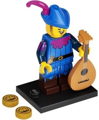 LEGO® Collectible Minifigure Series 22 – col22-3 Troubadour set w/Stand & Acces Complete Set with Stand & Accessories