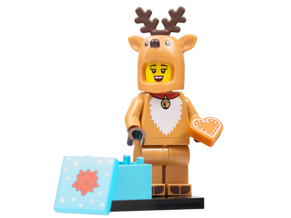 LEGO® Collectible Minifigure Series 23 – col23-4 Reindeer Costume set w/Stand & Acces Complete Set with Stand & Accessories