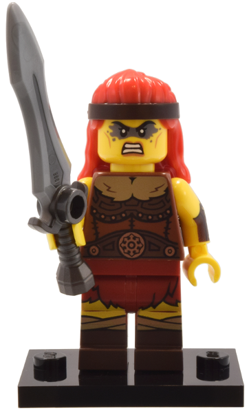 LEGO® Collectible Minifigure Series 25 – Fierce Barbarian set w/Stand & Acce (col25-11) Complete Set