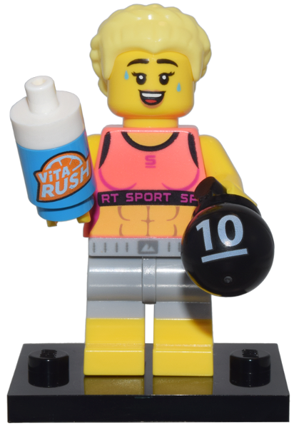 LEGO® Collectible Minifigure Series 25 – col25-7 Fitness Instructor set w/Stand & Acces Complete Set