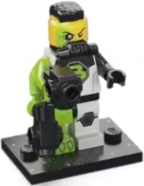 LEGO® Collectible Minifigure Series 26 – Blacktron Mutant Set (col26-12) Complete Set with Stand & Accessories