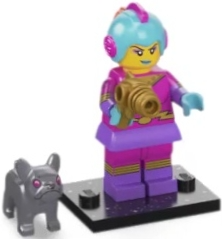 LEGO® Collectible Minifigure Series 26 – col26-4 Retro Space Heroine set w/Stand & Acces Complete Set