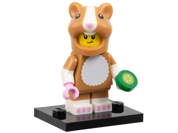 LEGO® Collectible Minifigure Series 27 – col27-1 Hamster Costume Fan, set w/Stand & Acces Complete Set