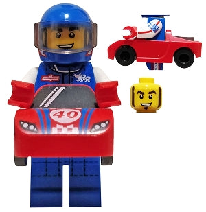 Preowned LEGO® Minifigure – col324 Race Car Guy Series 18