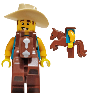 Preowned LEGO® Minifigure – col326 Cowboy Costume Guy Series 18