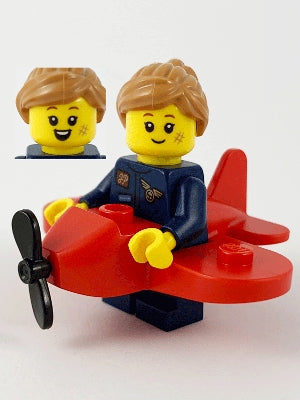 Preowned LEGO® Minifigure – col382 Airplane Girl Series 21