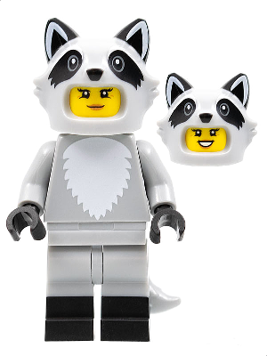 Preowned LEGO® Minifigure – col395 Raccoon Costume Fan Series 22