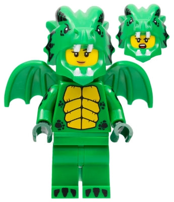 Preowned LEGO® Minifigure – col409 Green Dragon Costume Series 23