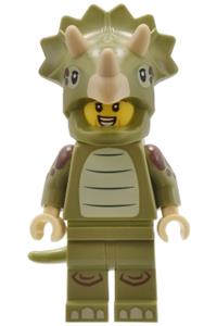 Preowned LEGO® Minifigure – Series 25 col431 Triceratops Costume Fan