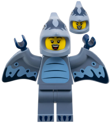 Preowned LEGO® Minifigure – col454 Pterodactyl Costume Fan, Series 27