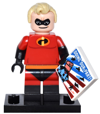 LEGO® Collectible Minifigure Series 1 – coldis-13 Mr. Incredible Disney set w/Stand & Acces Complete Set