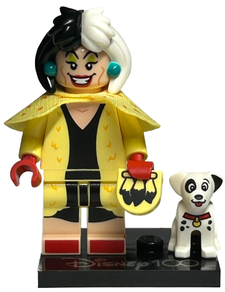LEGO® Collectible Minifigure Series – coldis100-13 Cruella de Vil & Dalmatian Puppy Set Complete Set