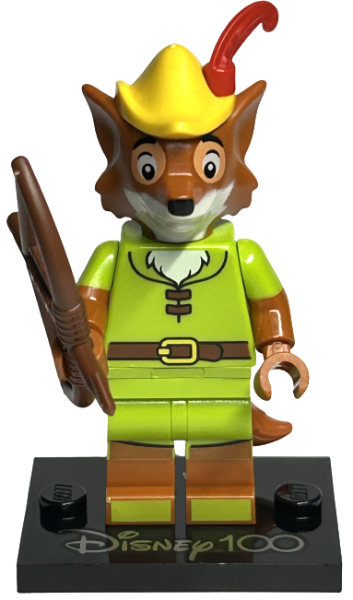LEGO® Collectible Minifigure Series – coldis100-14 Robin Hood Disney 100 set w/Stand & Acces Complete Set