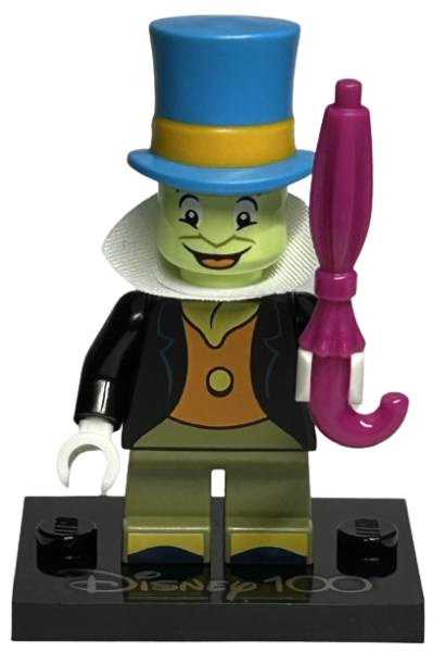 LEGO® Collectible Minifigure Series – coldis100-3 Jiminy Cricket Disney 100 set w/Stand & Acces Complete Set