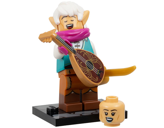 LEGO® Collectible Minifigure Series – coldnd-9 Elf Bard Dungeons & Dragons set w/Stand & Acces Complete Set