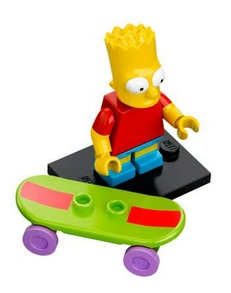 LEGO® Collectible Minifigure Series 1 – colsim-2 Bart Simpson The Simpsons set w/Stand & Acces Complete Set