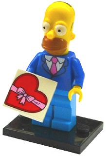 LEGO® Collectible Minifigure Series 2 – colsim2-1 Date Night Homer The Simpsons Set Complete Set with Stand & Accessories
