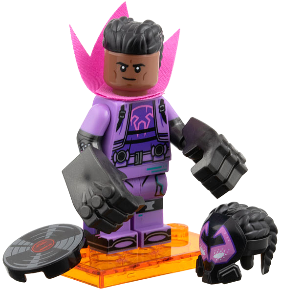 LEGO® Minifigure colspi-3 Miles G. Morales / Prowler, Spider-Man Across the Spider-Verse (Complete Set with Stand and Accessories)