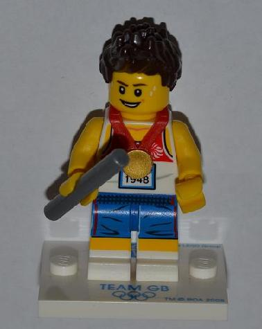LEGO® Collectible Minifigure Series – coltgb-3 Relay Runner Team GB set w/Stand & Acces Complete Set