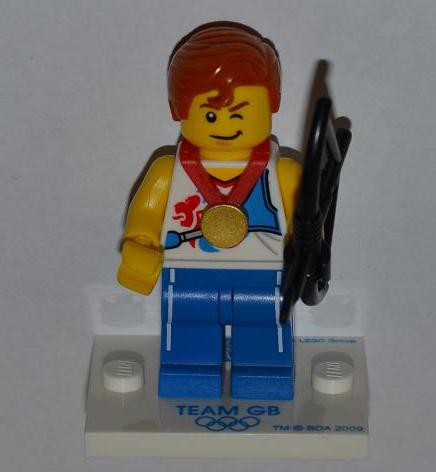 LEGO® Collectible Minifigure Series – coltgb-9 Agile Archer Team GB set w/Stand & Acces Complete Set