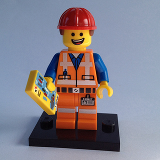 LEGO® Collectible Minifigure Series – coltlm-3 Hard Hat Emmet The LEGO Movie set w/Stand & Acces Complete Set