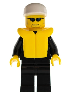 Preowned LEGO® Minifigure – Town cty0019 Police City Suit w/Blue Tie and Badge Black Legs S
