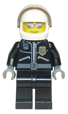 Preowned LEGO® Minifigure – Town cty0027a Police City Leather Jacket w/Gold Badge and POLIC