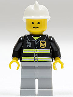 LEGO® Minifigure Town cty0035 Fire Reflective Stripes Light Bluish Gray Legs Whi