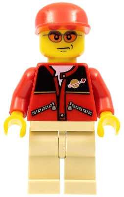Preowned LEGO® Minifigure – Town cty0129 Red Jacket w/Zipper Pockets and Classic Space Logo