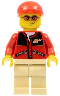 Preowned LEGO® Minifigure – Town cty0129a Red Jacket w/Zipper Pockets and Classic Space Log