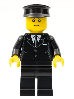 LEGO® Minifigure Town cty0145a Suit Black Black Police Hat Black Eyebrows Thin G