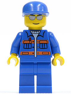 Preowned LEGO® Minifigure – Town cty0148 Blue Jacket w/Pockets and Orange Stripes Blue Legs