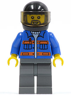 Preowned LEGO® Minifigure – Town cty0152 Blue Jacket w/Pockets and Orange Stripes Dark Blui
