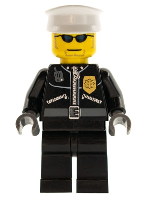 Preowned LEGO® Minifigure – Town cty0174 Police City Leather Jacket w/Gold Badge White Hat