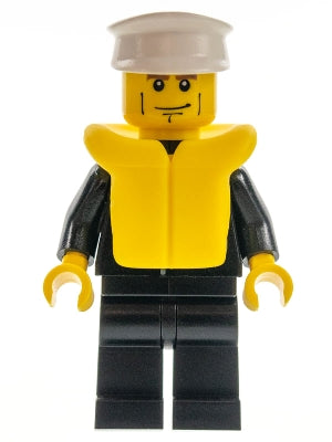 Preowned LEGO® Minifigure – Town cty0205 Police City Suit w/Blue Tie and Badge Black Legs V