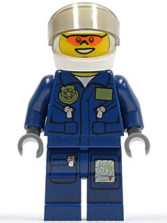LEGO® Minifigure Town cty0267 Forest Police Helicopter Pilot Dark Blue Flight Su