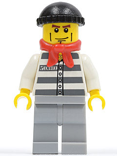 Preowned LEGO® Minifigure – Town cty0297 Police Jail Prisoner 50380 Prison Stripes Light Bl
