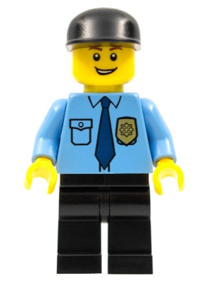 Preowned LEGO® Minifigure – Town cty0298 Police City Shirt w/Dark Blue Tie and Gold Badge B