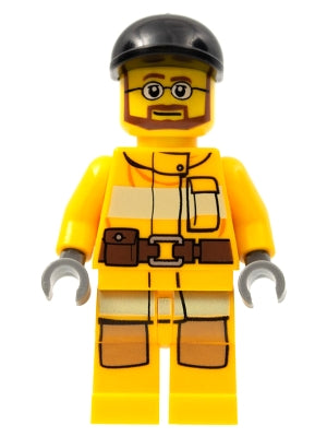 Preowned LEGO® Minifigure – Town cty0300 Fire Bright Light Orange Fire Suit w/Utility Belt