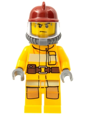 Preowned LEGO® Minifigure – Town cty0301 Fire Bright Light Orange Fire Suit w/Utility Belt