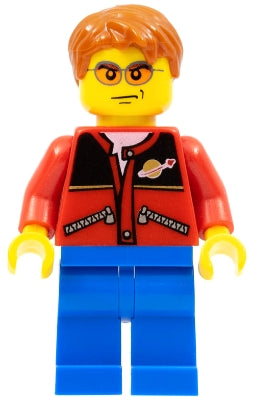 Preowned LEGO® Minifigure – Town cty0308 Red Jacket w/Zipper Pockets and Classic Space Logo