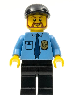 Preowned LEGO® Minifigure – Town cty0316 Police City Shirt w/Dark Blue Tie and Gold Badge B