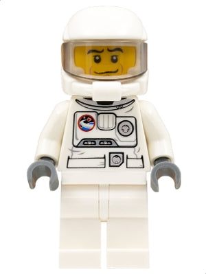 Preowned LEGO® Minifigure – Town cty0324 Spacesuit White Legs Space Helmet Black Eyebrows