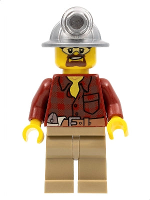 Preowned LEGO® Minifigure – Town cty0334 Flannel Shirt w/Pocket and Belt Dark Tan Legs Mini