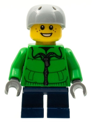 LEGO® Minifigure Town cty0336 Winter Jacket Zipper Dark Blue Short Legs Light Bl