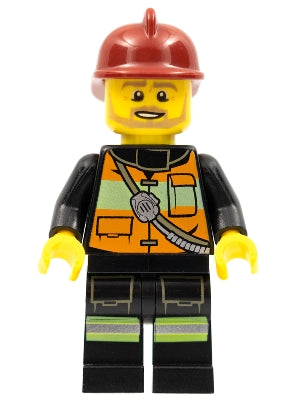 Preowned LEGO® Minifigure – Town cty0369 Fire Reflective Stripes w/Pockets and Shoulder Str